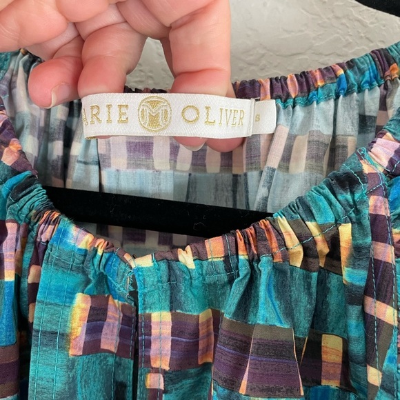 Marie Oliver Kara Dress in Cayman Check Size small - Picture 5 of 9